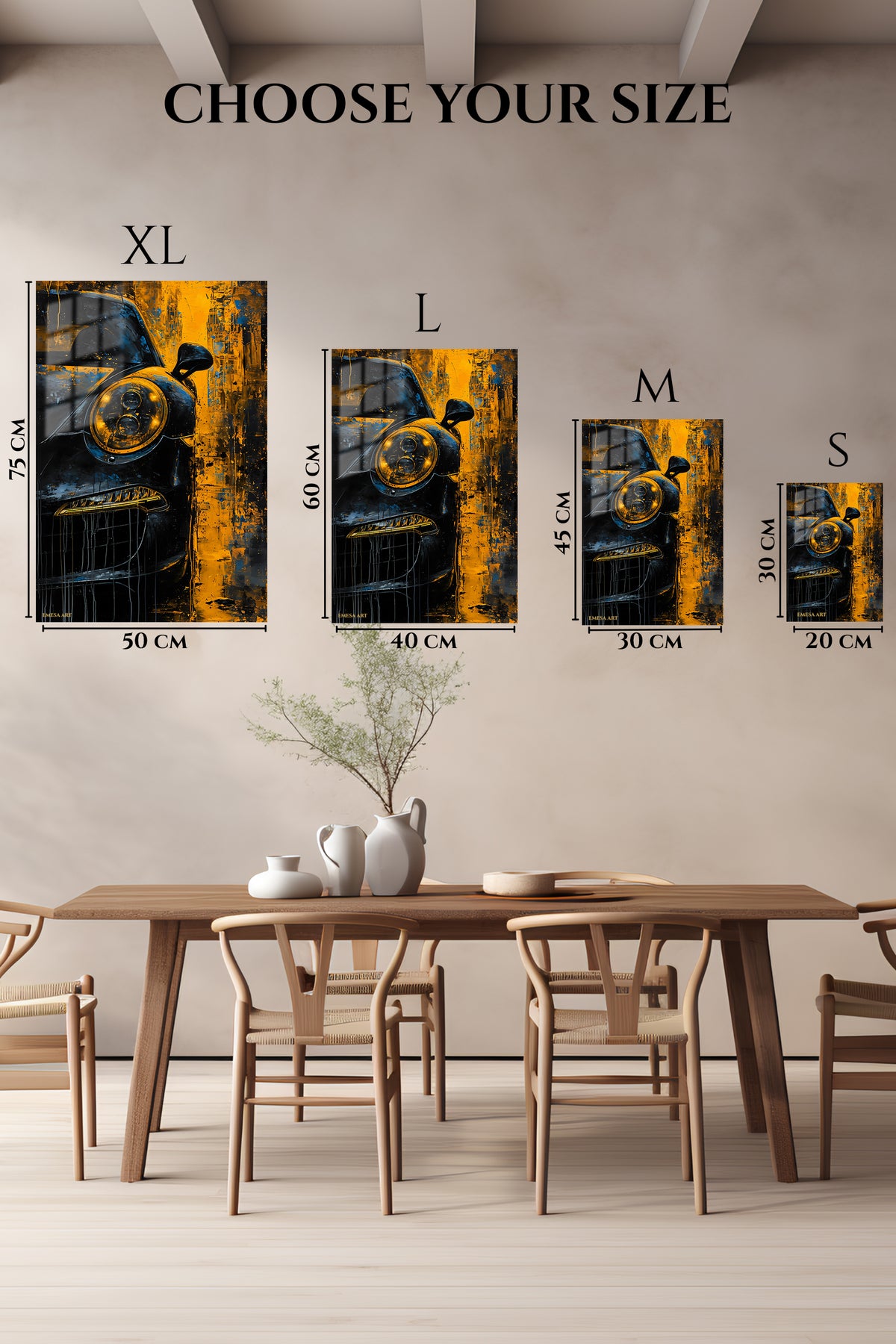 Classic Car Headlight Abstract wall art