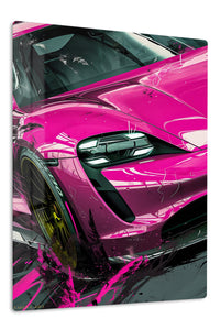 Pink Sports Car Close Up wall art