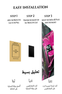 Pink Sports Car Close Up wall art