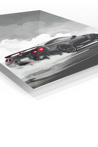Gray Performance Car Smoke wall art