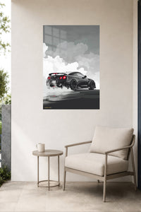 Gray Performance Car Smoke wall art