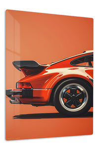 Orange Rear Wing Sports Car wall art
