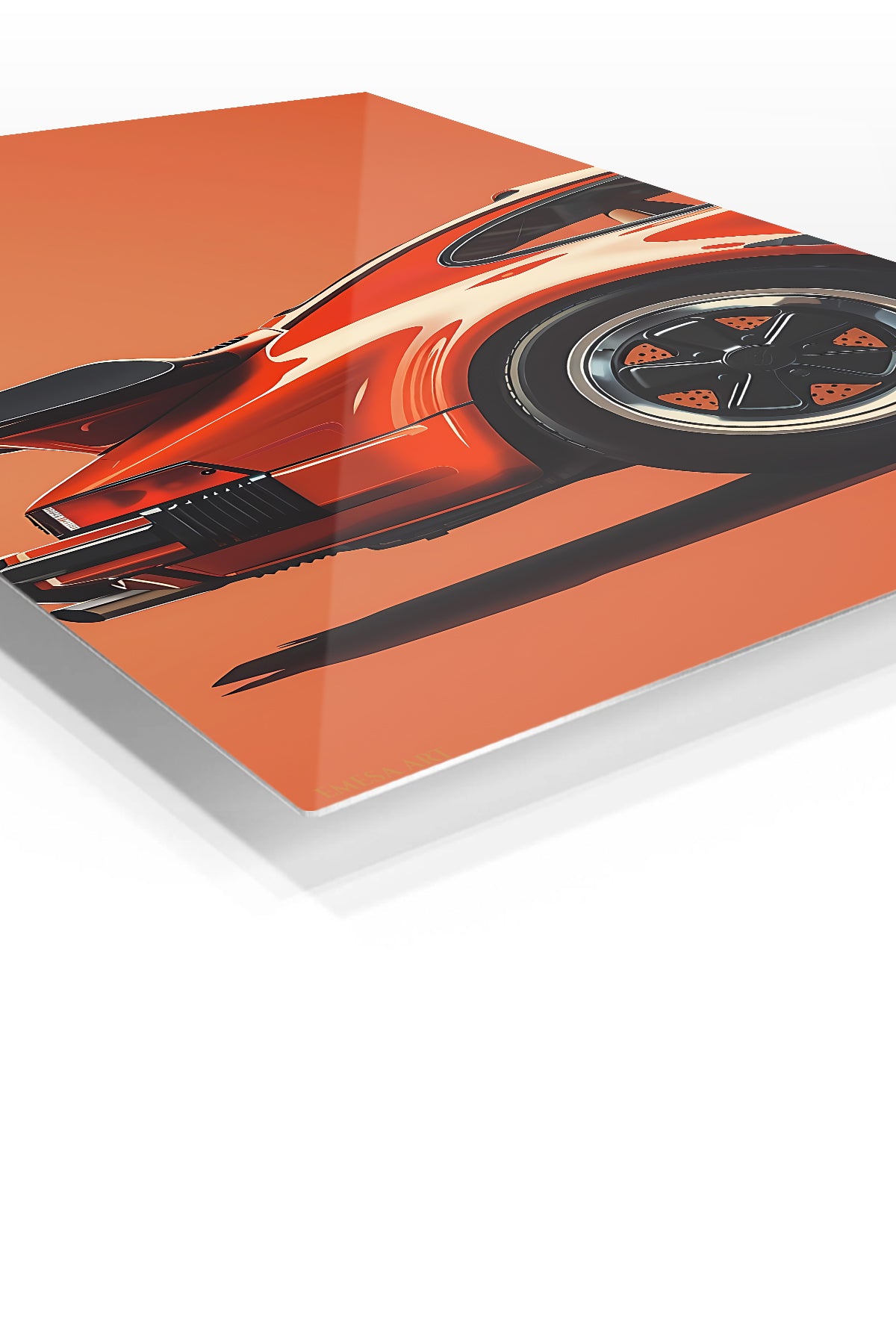 Orange Rear Wing Sports Car wall art
