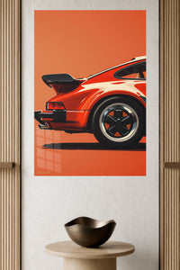 Orange Rear Wing Sports Car wall art