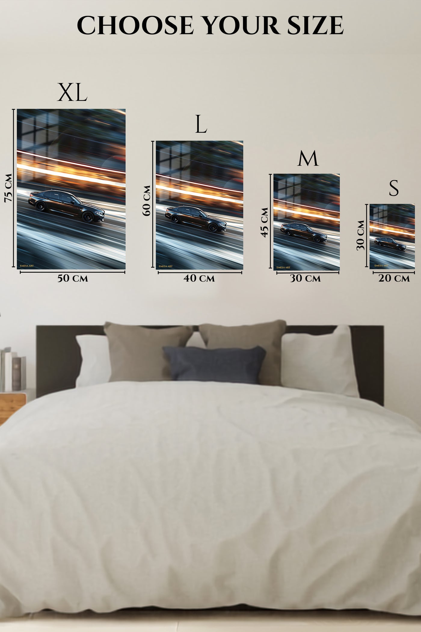 Black Classic Coupe Motion wall art