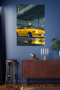 Yellow Classic Coupe Garage wall art
