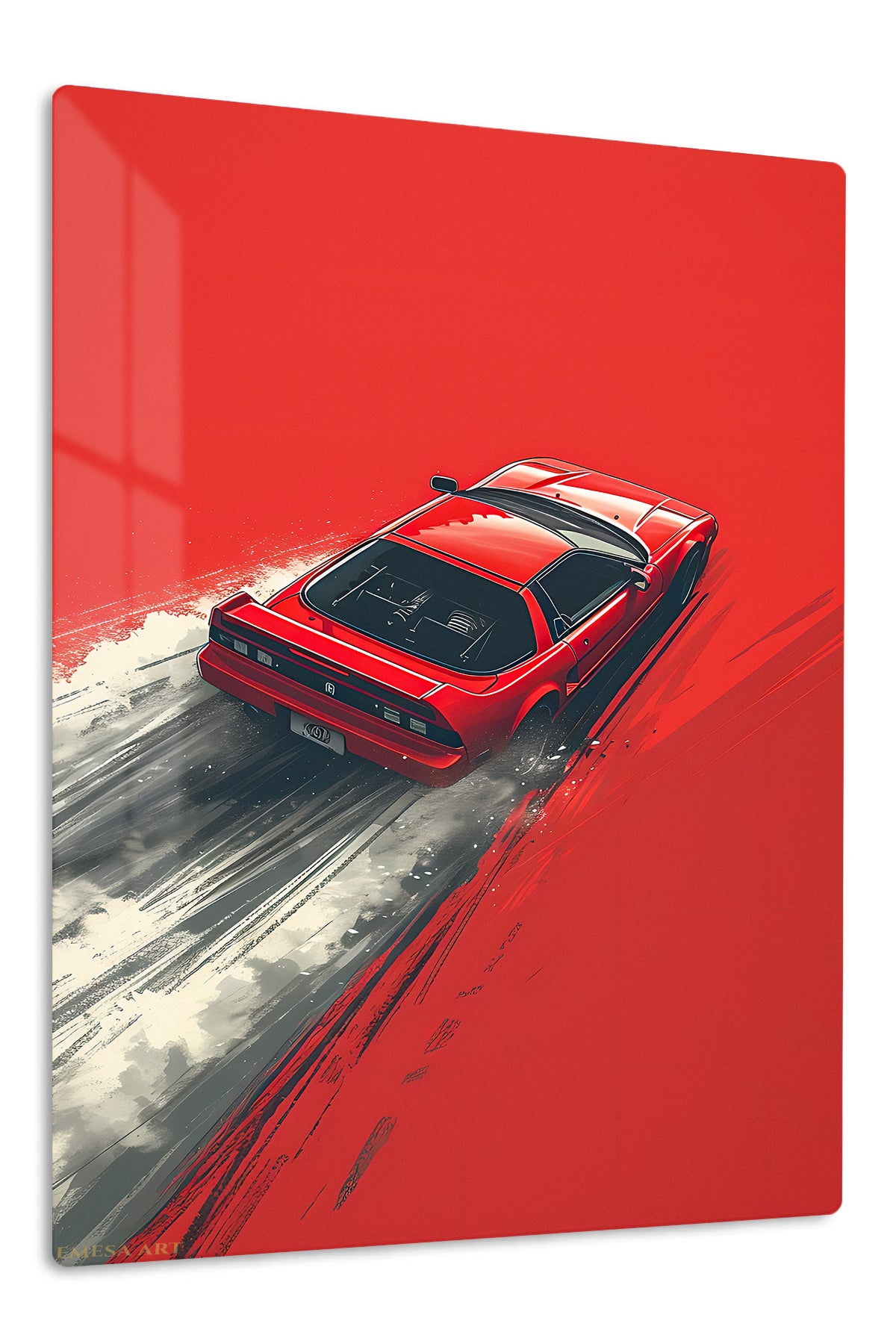 Red Sports Car Minimalist Speed wall art