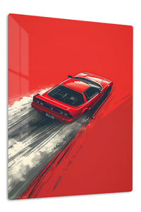 Red Sports Car Minimalist Speed wall art