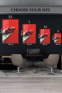 Red Sports Car Minimalist Speed wall art