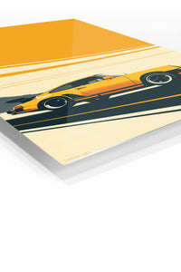 Yellow Classic Coupe Retro Road wall art