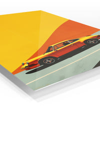 Orange Classic Coupe Sunset wall art