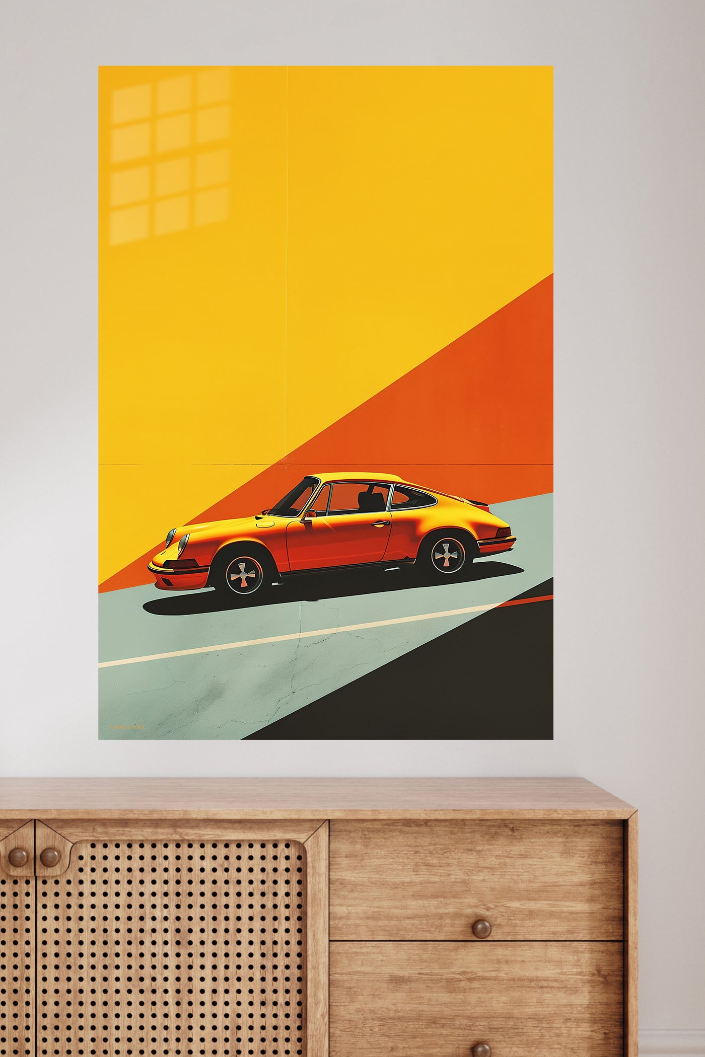 Orange Classic Coupe Sunset wall art