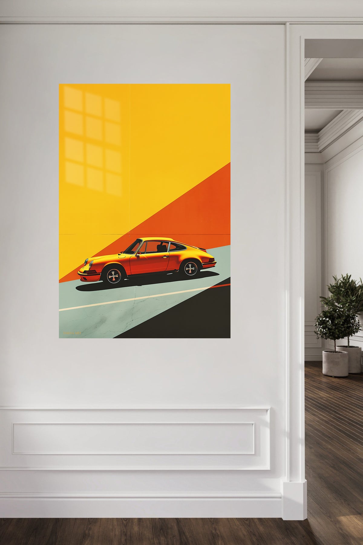 Orange Classic Coupe Sunset wall art