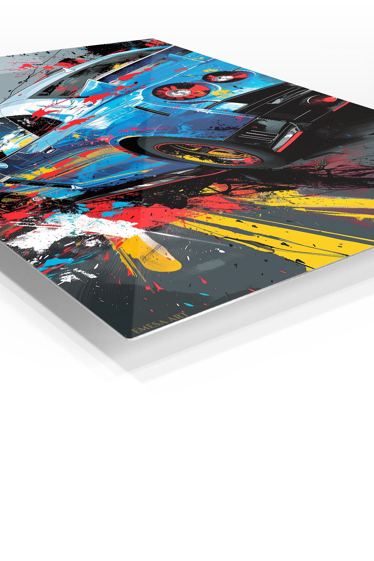 Blue Nissan GT-R Abstract wall art