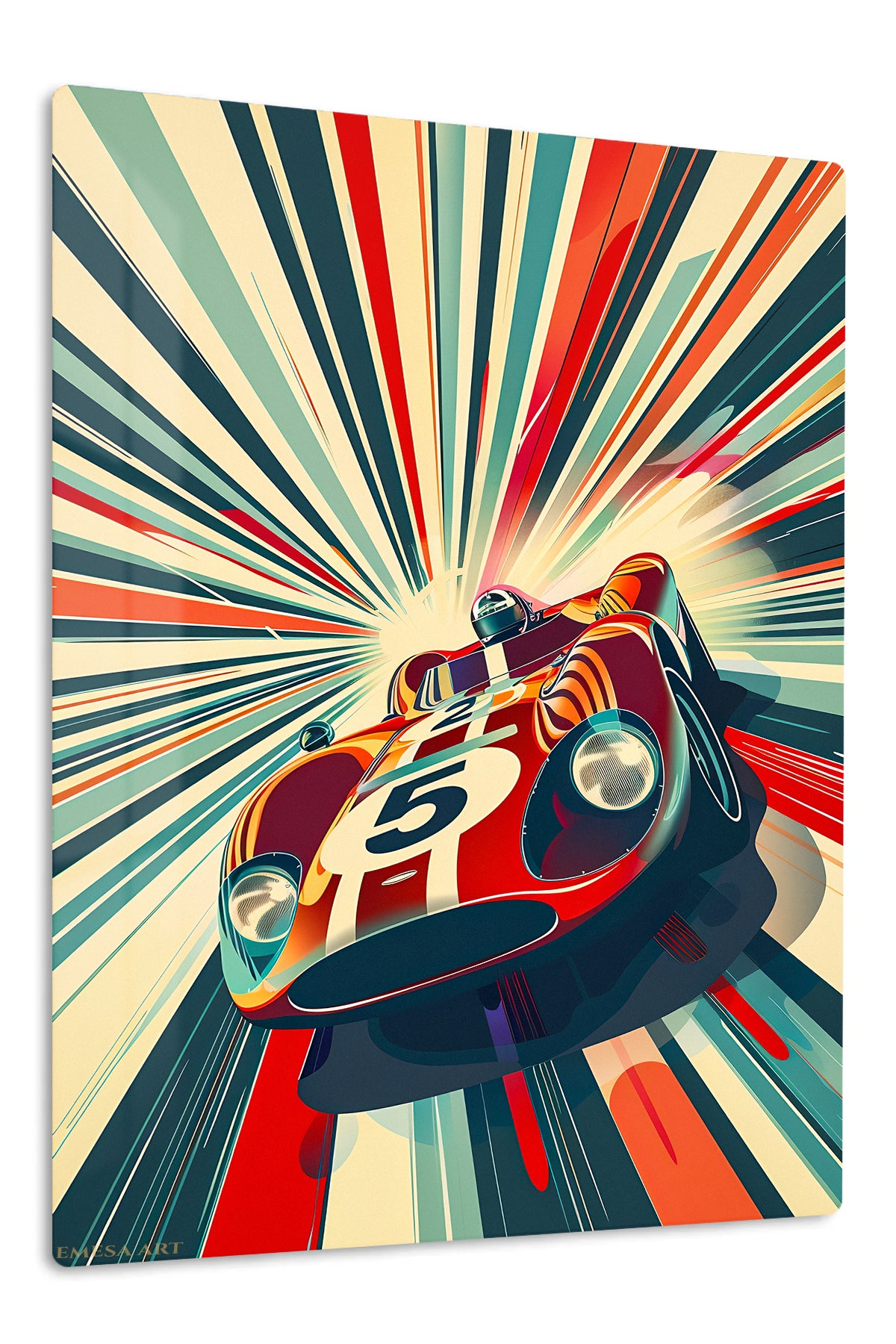 Vintage Race Car Number 5 wall art