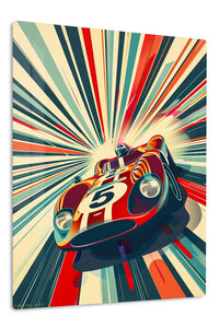 Vintage Race Car Number 5 wall art