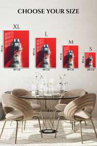 White Muscle Car Burnout wall art