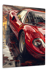 Red Classic Racing Car Close Up wall art