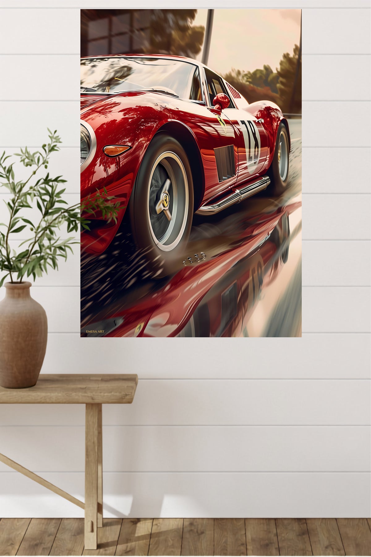 Red Vintage Sports Car wall art