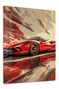 Red Vintage Race Car Motion wall art