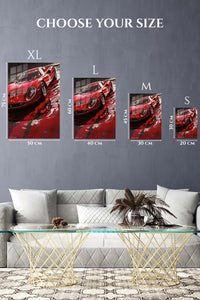 Red Classic Sports Car Abstract wall art
