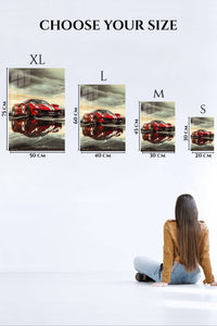 Red Supercar Storm Landscape wall art