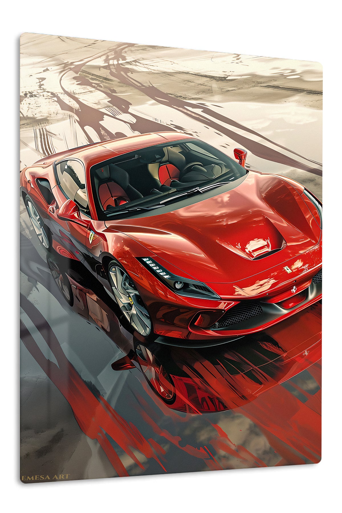 Red Supercar Urban Abstract wall art