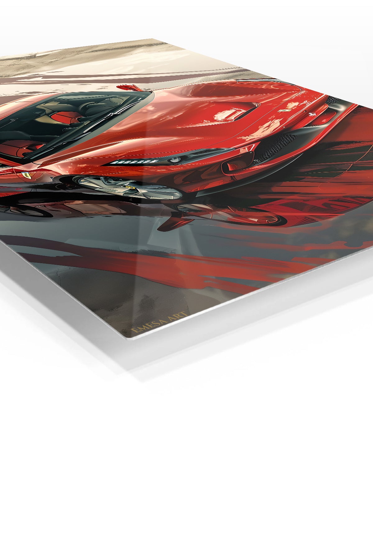 Red Supercar Urban Abstract wall art