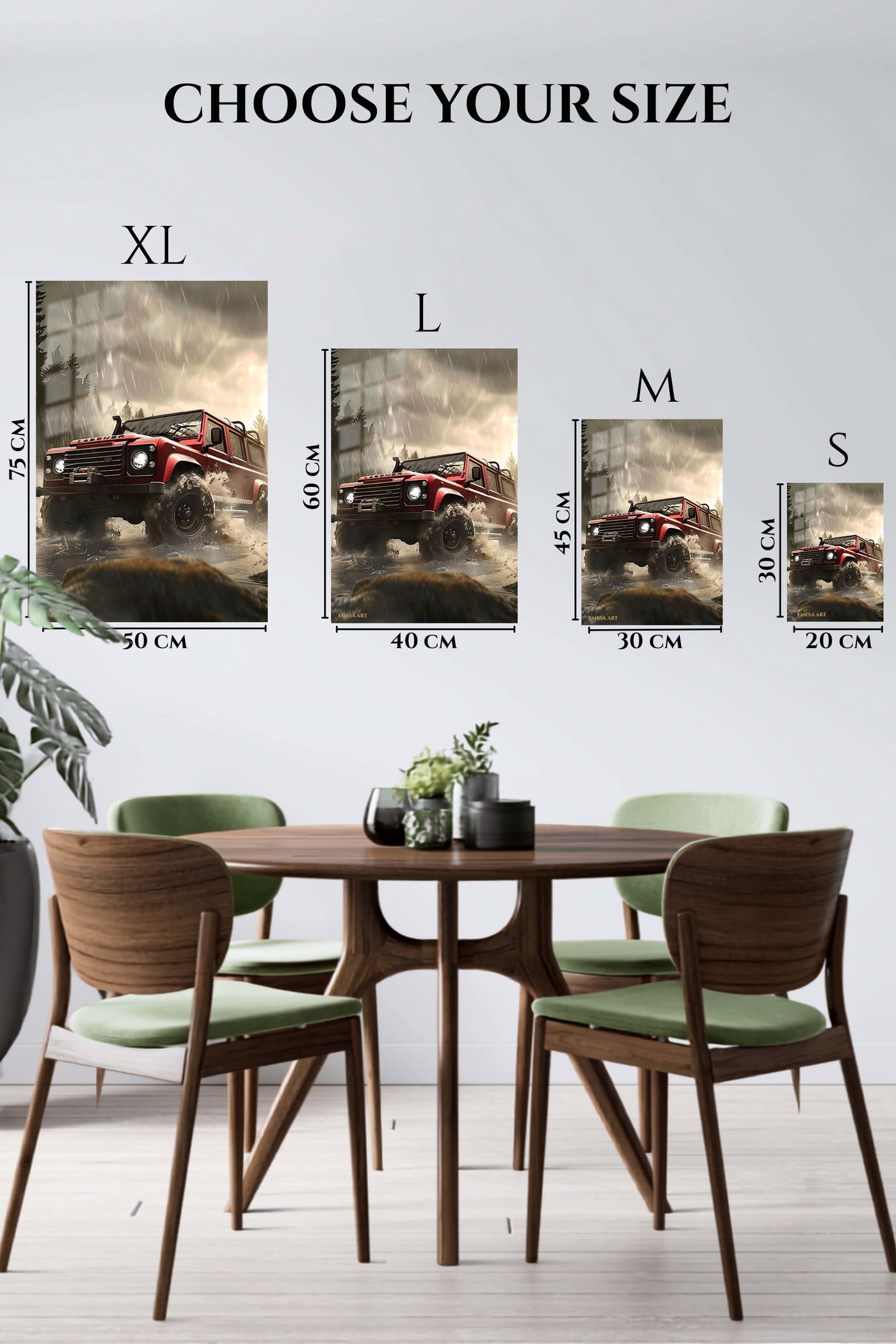 Red Off Road 4x4 Adventure wall art