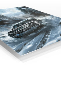 Black Off Road SUV Snow wall art