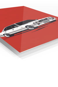 White Classic Sedan Minimalist wall art