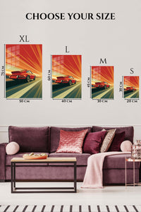 Red Porsche 911 Retro Speed wall art