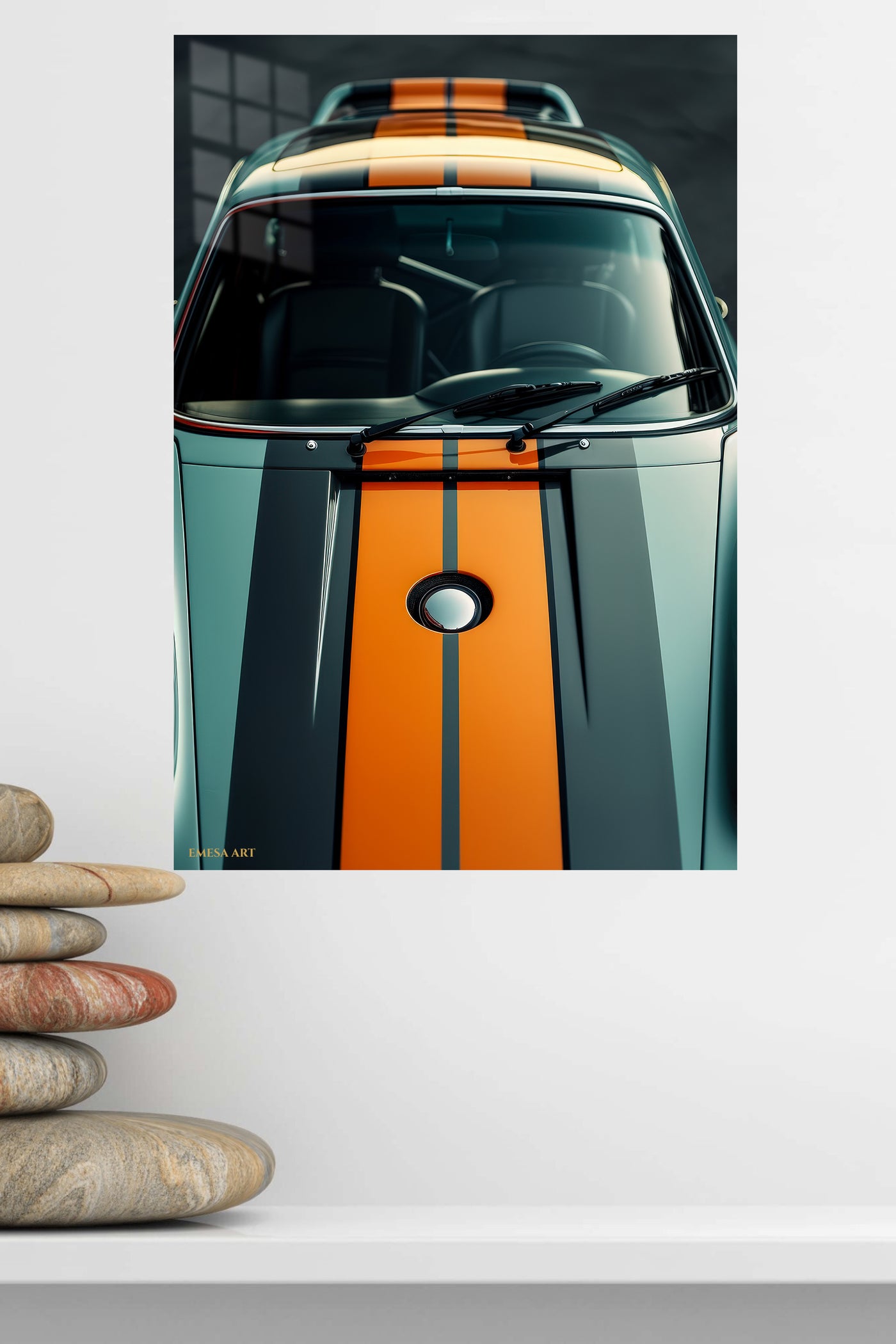 Porsche Racing Stripe Close-Up wall art