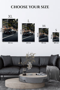 Black Porsche 911 Mountain Road wall art