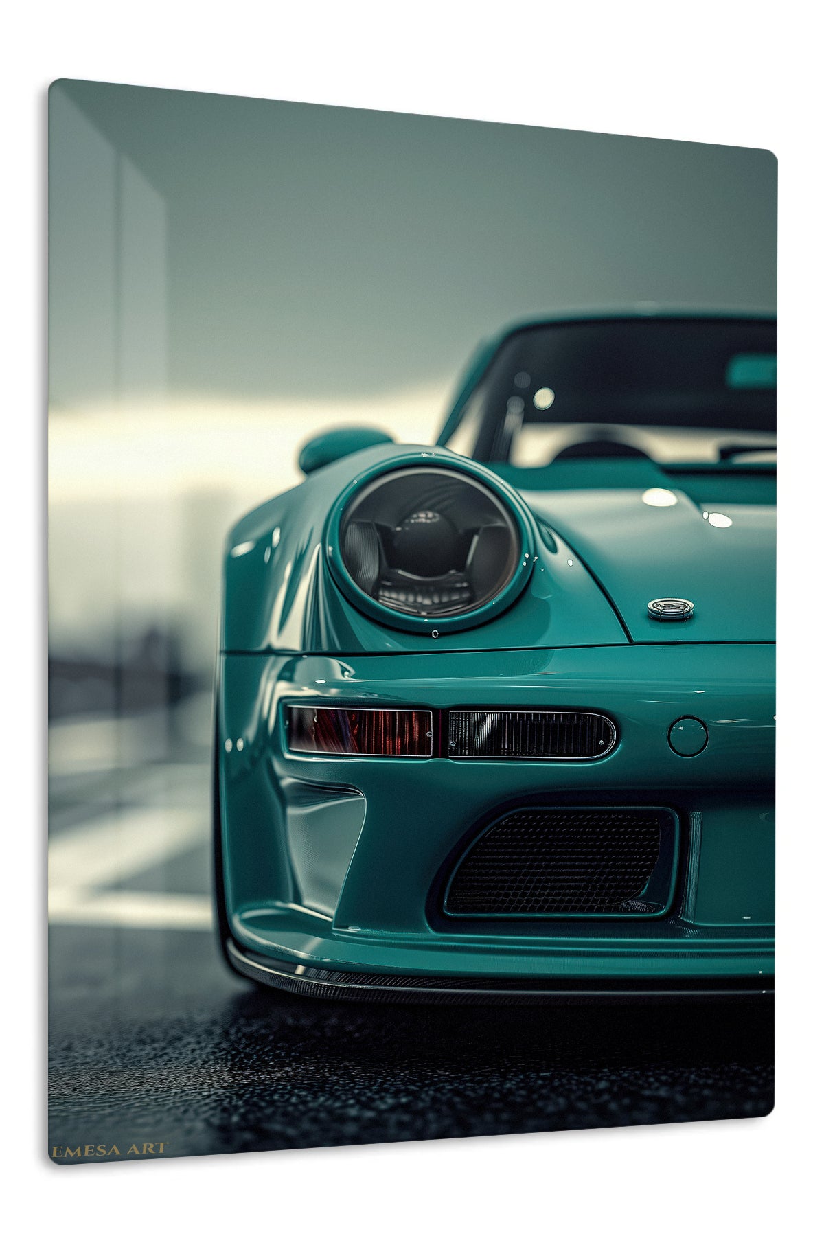 Green Porsche 911 Front Detail wall art