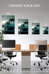Green Porsche 911 Front Detail wall art