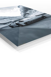 White Porsche 911 Snow Mountain wall art