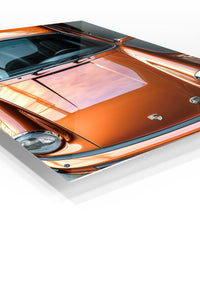 Orange Classic Porsche 911 Top View wall art