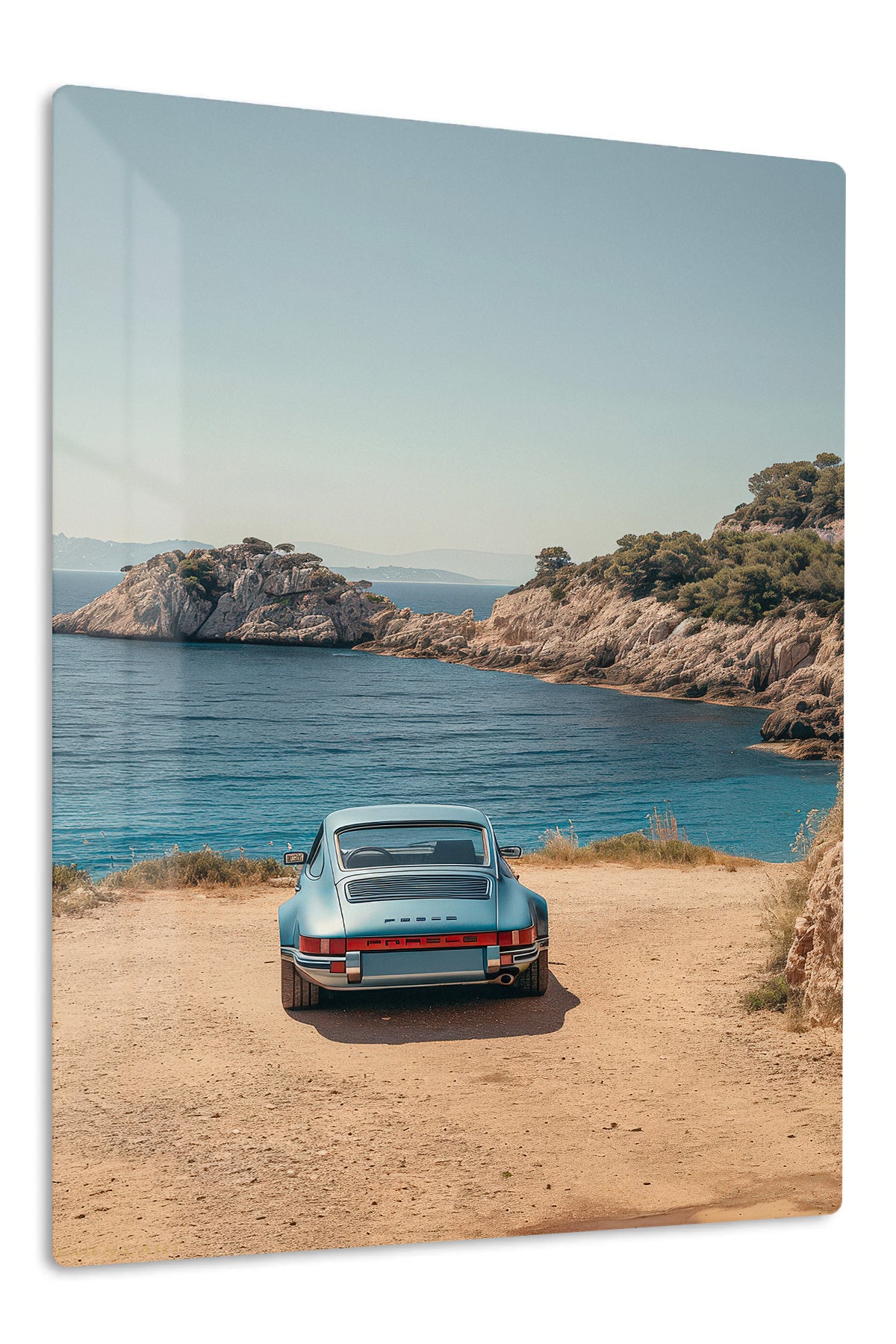 Blue Porsche 911 Coastal Escape wall art