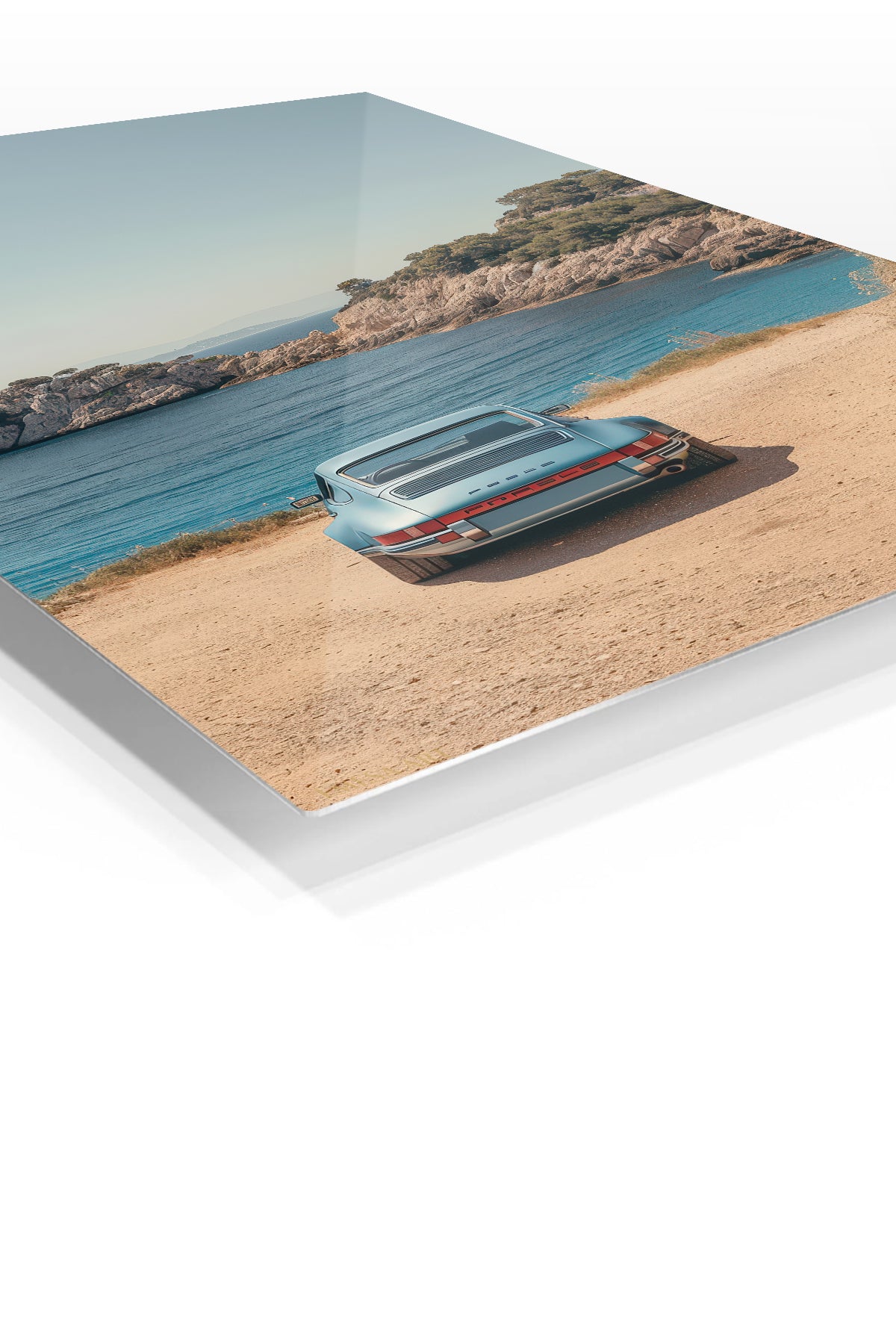 Blue Porsche 911 Coastal Escape wall art
