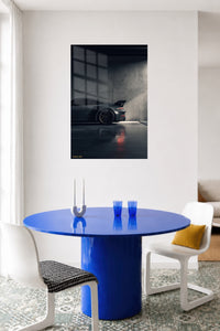 Black Porsche 911 Minimal Garage wall art