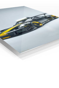 Black Yellow Porsche Race Car wall art