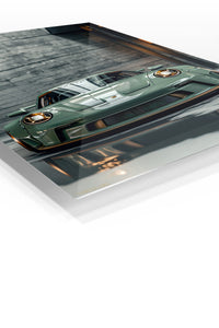 Green Porsche 911 Industrial wall art