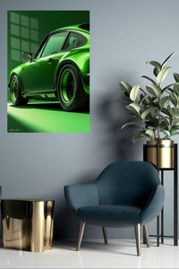 Green Porsche 911 Studio wall art