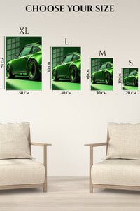 Green Porsche 911 Studio wall art