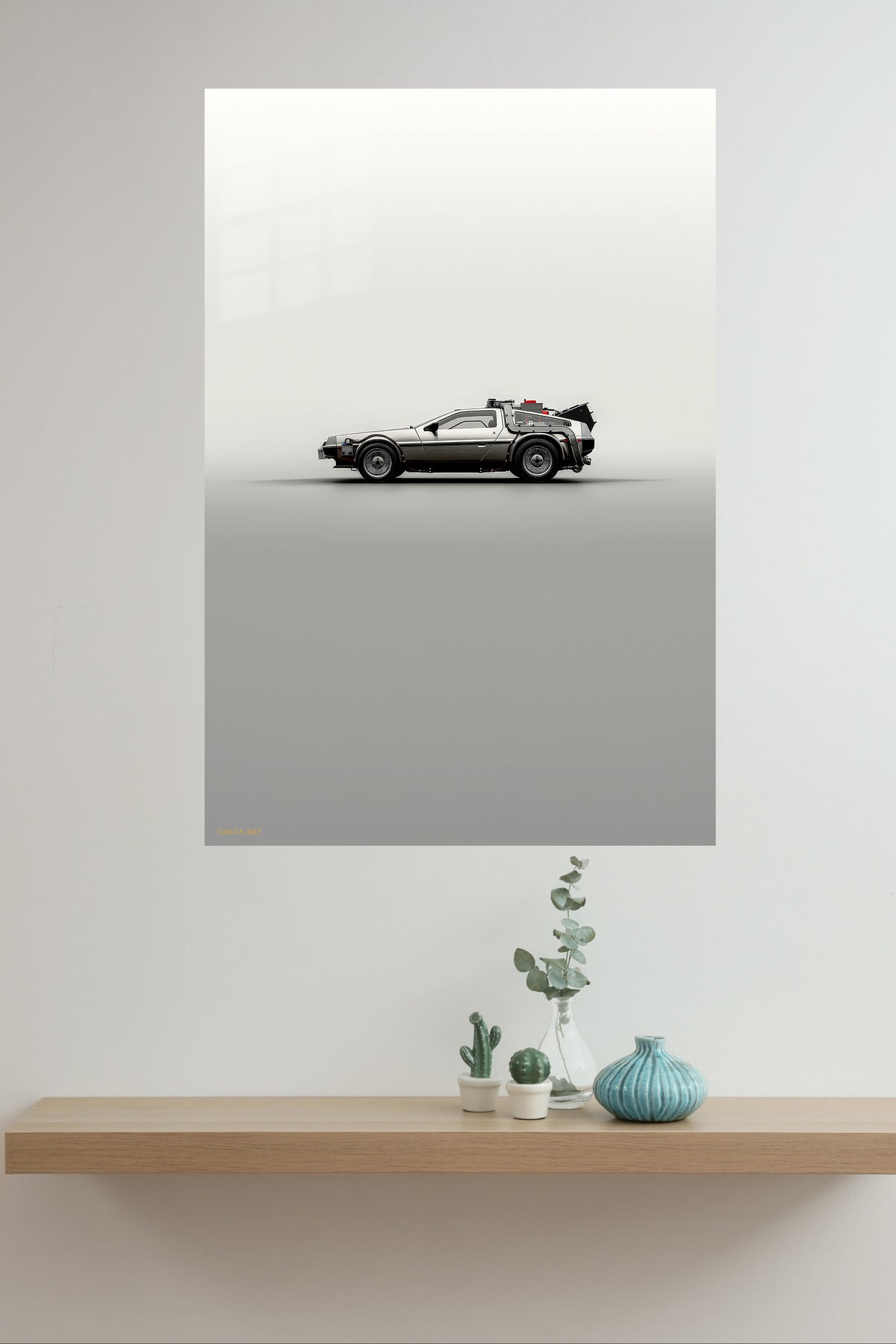 Silver Classic Porsche 911 Minimal wall art