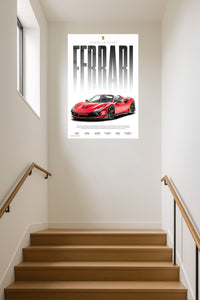 Red Ferrari Supercar Poster wall art