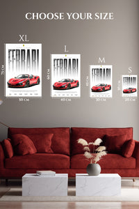 Red Ferrari Supercar Poster wall art