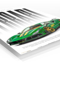 Green Ferrari Supercar Poster wall art