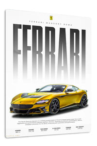 Yellow Ferrari Supercar Poster wall art